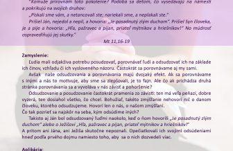 Zamyslenie na 13. decembra 2019, spomienka Svätej Lucie panny a mučenice