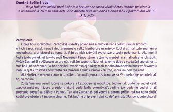 Zamyslenie na 18. decembra 2019, Gabriel zvestuje narodenie Jána Krstiteľa