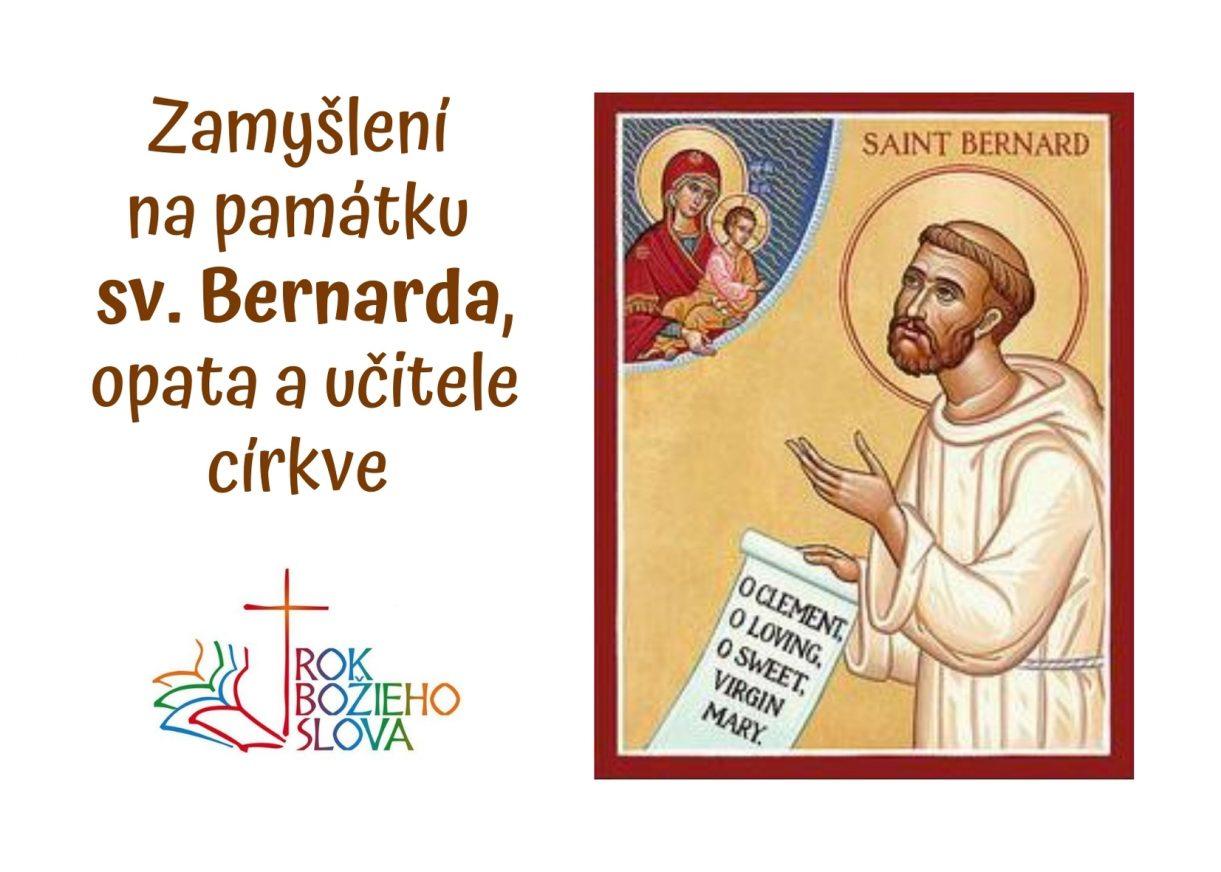 20. srpna 2020 / památka sv. Bernarda, opata a učitele církve