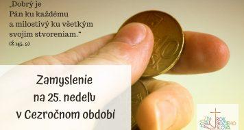 Zamyslenie na 25. nedeľu v Cezročnom období