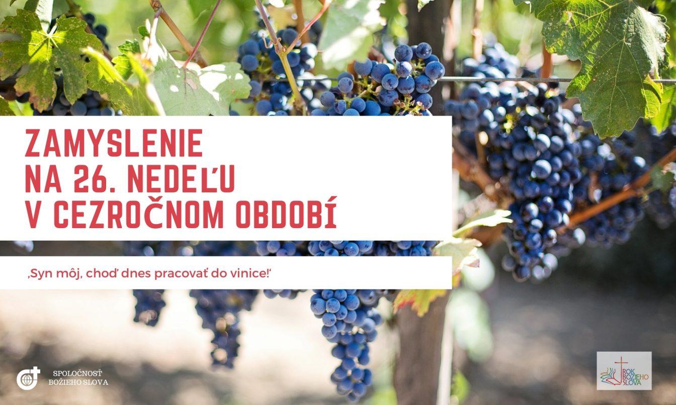 ZAMYSLENIE NA 26. NEDEĽU V CEZROČNOM OBDOBÍ
