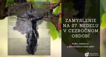 ZAMYSLENIE NA 27. NEDEĽU V CEZROČNOM OBDOBÍ