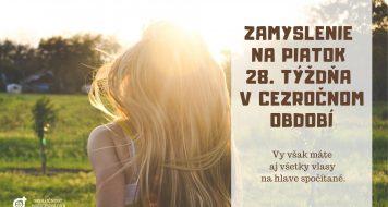ZAMYSLENIE NA PIATOK 28. TÝŽDŇA V CEZROČNOM OBDOBÍ