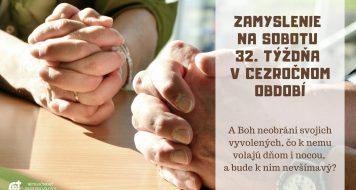 ZAMYSLENIE NA SOBOTU 32. TÝŽDŇA V CEZROČNOM OBDOBÍ