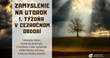 ZAMYSLENIE NA UTOROK 1. TÝŽDŇA V CEZROČNOM OBDOBÍ