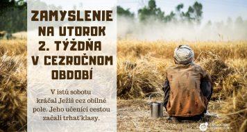 ZAMYSLENIE NA UTOROK 2. TÝŽDŇA V CEZROČNOM OBDOBÍ