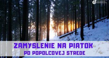 ZAMYSLENIE NA PIATOK PO POPOLCOVEJ STREDE
