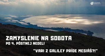 ZAMYSLENIE NA SOBOTU PO 4. PÔSTNEJ NEDELI