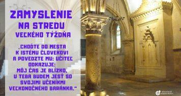 ZAMYSLENIE NA STREDU VEĽKÉHO TÝŽDŇA