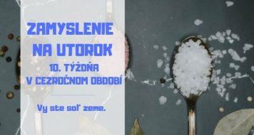 ZAMYSLENIE NA UTOROK 10. TÝŽDŇA V CEZROČNOM OBDOBÍ
