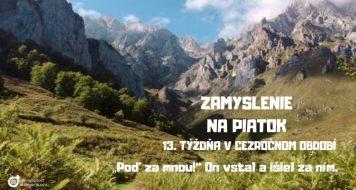ZAMYSLENIE NA PIATOK 13. TÝŽDŇA V CEZROČNOM OBDOBÍ
