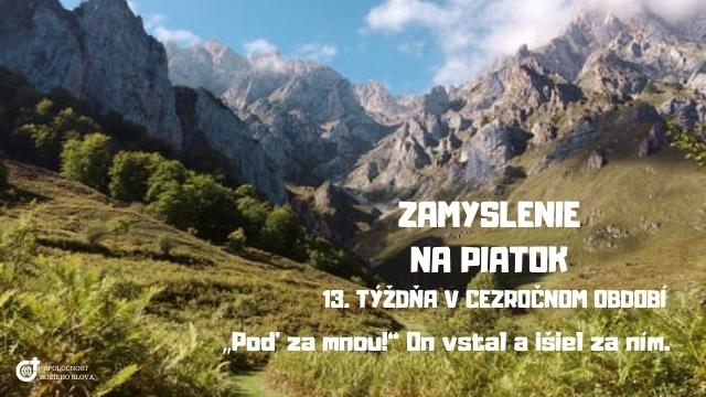 ZAMYSLENIE NA PIATOK 13. TÝŽDŇA V CEZROČNOM OBDOBÍ