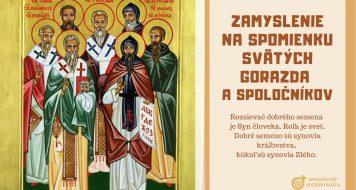 ZAMYSLENIE NA SPOMIENKU SVÄTÝCH GORAZDA A SPOLOČNÍKOV