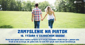 ZAMYSLENIE NA PIATOK 19. TÝŽDŇA V OBDOBÍ CEZ ROK
