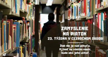 ZAMYSLENIE NA PIATOK 23. TÝŽDŇA V CEZROČNOM OBDOBÍ
