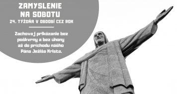 ZAMYSLENIE NA SOBOTU 24. TÝŽDŇA V OBDOBÍ CEZ ROK