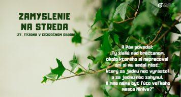 ZAMYSLENIE NA STREDA 27. TÝŽDŇA V CEZROČNOM OBDOBÍ