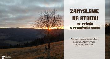 ZAMYSLENIE NA STREDU 34. TÝŽDŇA V CEZROČNOM OBDOBÍ