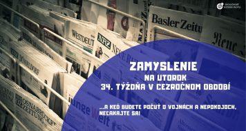 ZAMYSLENIE NA UTOROK 34. TÝŽDŇA V CEZROČNOM OBDOBÍ