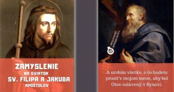ZAMYSLENIE NA SVIATOK SV. FILIPA A JAKUBA, APOŠTOLOV