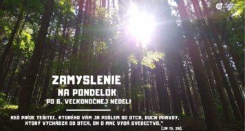 ZAMYSLENIE NA PONDELOK PO 6. VEĽKONOČNEJ NEDELI