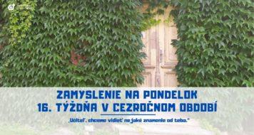 ZAMYSLENIE NA PONDELOK 16. TÝŽDŇA V CEZROČNOM OBDOBÍ