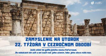 ZAMYSLENIE NA UTOROK 22. TÝŽDŇA V CEZROČNOM OBDOBÍ