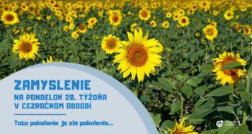 ZAMYSLENIE NA PONDELOK 28. TÝŽDŇA CEZROČNOM OBDOBÍ
