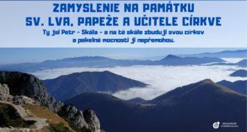 ZAMYŠLENÍ NA PAMÁTKU SV. LVA, PAPEŽE A UČITELE CÍRKVE