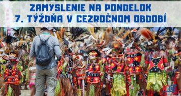ZAMYSLENIE NA PONDELOK 7. TÝŽDŇA V CEZROČNOM OBDOBÍ