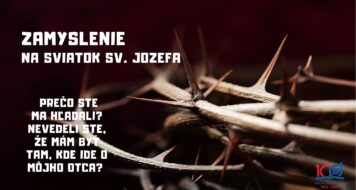 ZAMYSLENIE NA SVIATOK SV. JOZEFA