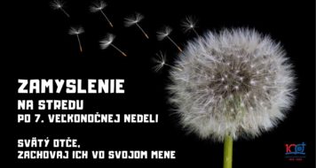 ZAMYSLENIE NA STREDU PO 7. VEĽKONOČNEJ NEDELI