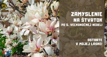 ​ZAMYSLENIE NA ŠTVRTOK PO 5. VEĽKONOČNEJ NEDELI